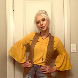 Yellow Peasant Top